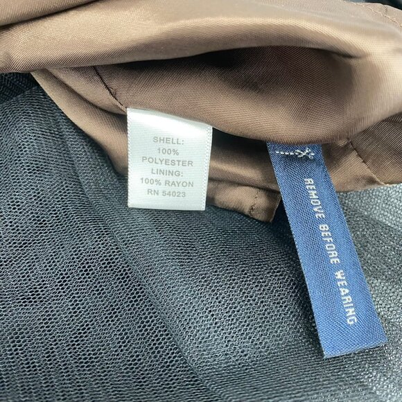 Banana Republic Brown Black Belted A-Line Midi Dress | Size 6 - Picture 7 of 10